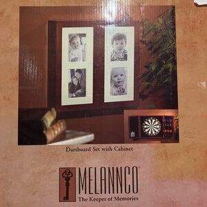 Dartboard set with cabinet